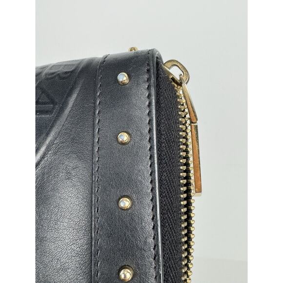 Balmain Embossed Leather Wallet in Black with Gold Hardware B-9 - Picture 15 of 16